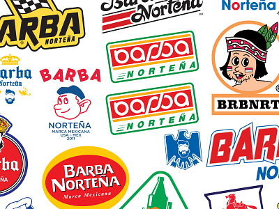 Barba Norteña Colección Calles badges branding clothing brand design graphic design illustration logos mexico nostalgia rip off type is power