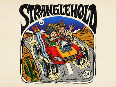 STRANGLEHOLD BY TED NUGENT automotive design friday illustration motor music music art mustang power shit rock and roll stranglehold t shirt design