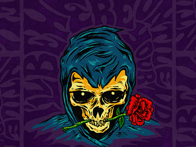 UNTIL YOUR END design doodle draw illustration lettering misfits photoshop reaper rose type valentine day vintage