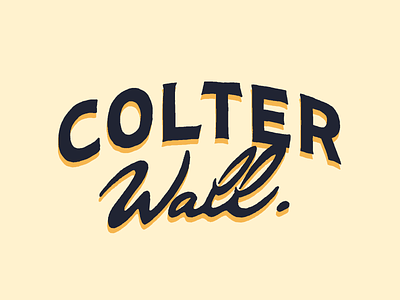 COLTER WALL badge calligraphy country music cowboy design illustration lettering letters logotype ranch script texas type vintage west western
