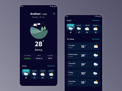 Weather App appliaction design ui ux weather