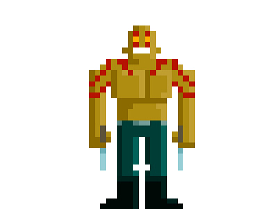 Drax The Destroyer 8 bit 8bit argentina character comics design destroyer drawing illustration marvel pixel pixel art pixel heroes pixelart pixels