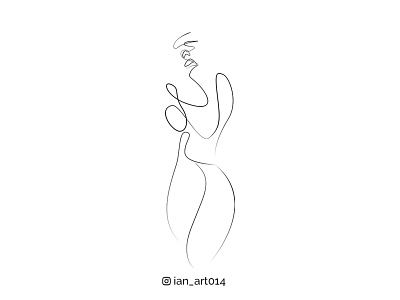 Woman one line art minimalist