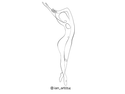 Woman Nude One Line Art