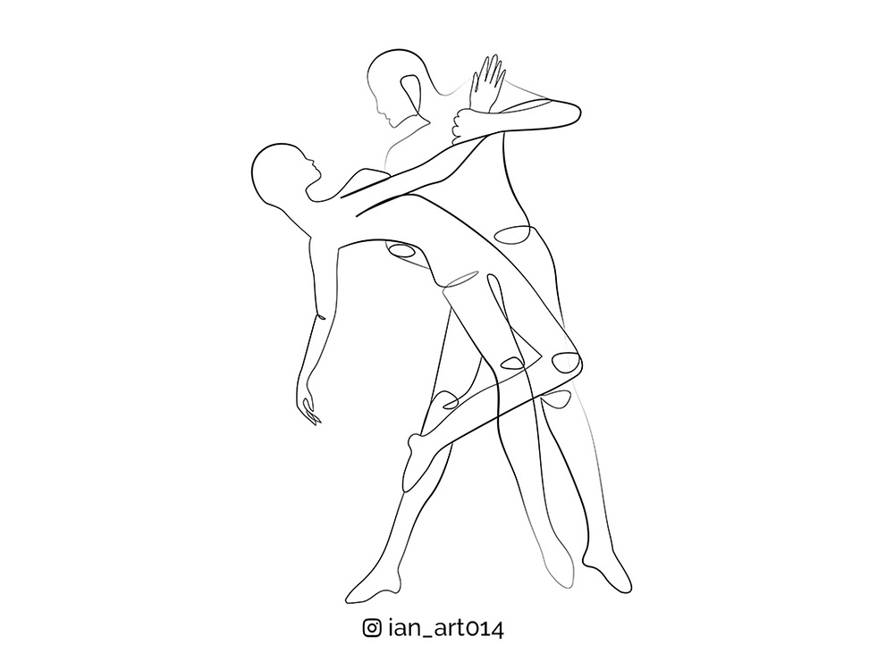 Dance one line art by ianart studio on Dribbble