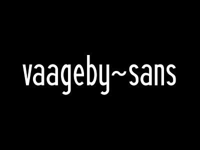 Vaageby Sans Typeface