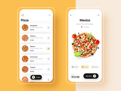 Pizza app app apple design food pizza ui ux