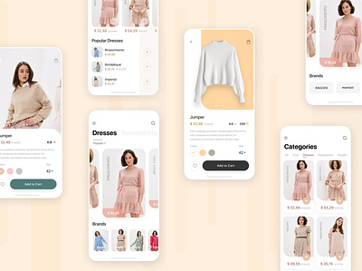 Online store app apple clothes design ios ios app online store store ui ux