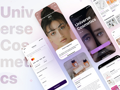 Mobile app: Universe Cosmetics app apple cosmetics design figma ios ios app mobile mobile app online store store ui ux