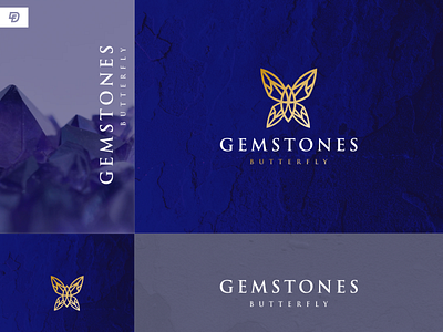 Gemstones butterfly Logo branding butterfly design flowdesign6 gemstones gemstones butterfly illustration illustrator lettering logo monogram typography