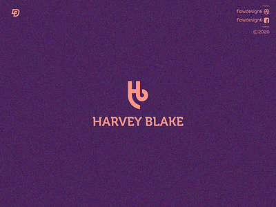 Harvey Blake Logo branding design flowdesign6 icon illustration illustrator lettering logo monogram typography