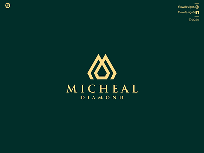 Micheal Diamond Logo branding design diamond logo flowdesign6 icon illustration illustrator lettering logo monogram vector