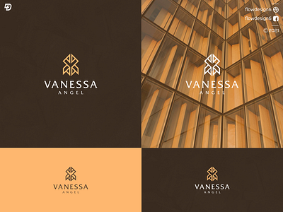 Vanesa Angel Logo a angel design flowdesign6 illustration illustrator letter lettering letters logo monogram monogram design monogram letter mark monogram logo monograms vanesa vanesaangel vector vlogo