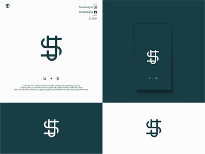 U + S Logo Inspiration branding design flowdesign6 illustration illustrator letter lettering logo luxury monogram s u us