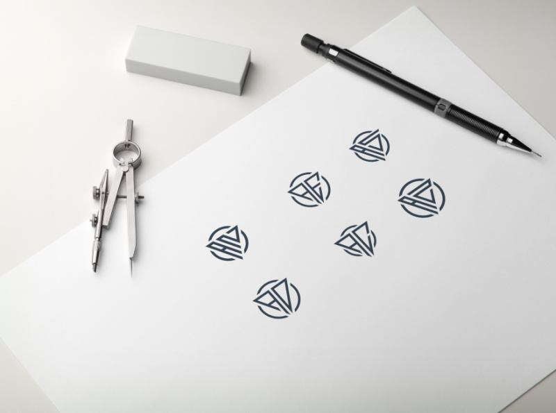 Triangle monogram by flowdesign6 on Dribbble