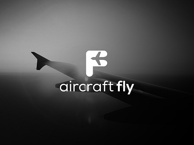 aircraft fly logo design monogram branding design icon illustration illustrator lettering logo monogram typography vector