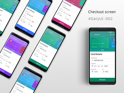 DailyUI 002 - checkout screen. dailyui design mobile ui ui design ux ux design uxui