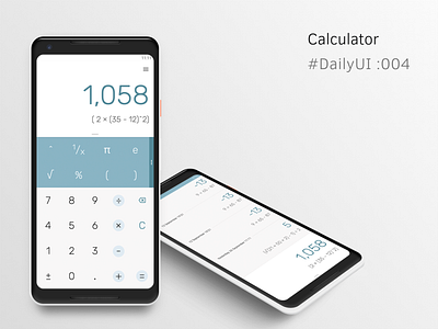 DailyUI 004 - calculator.