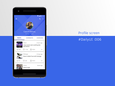 DailyUI 006 - profile.