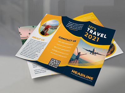 travel brochure template tri fold