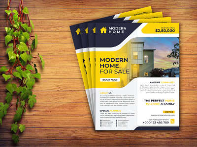 Modern Real Estate Flyer Home For Sale 3