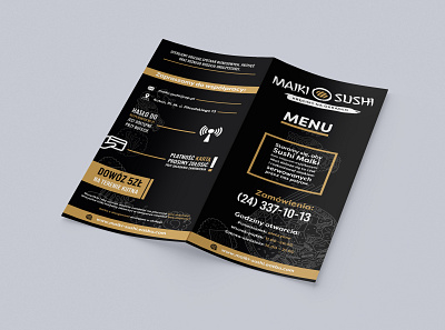 Sushi Flyer // Maiki Sushi - 2 versions adobe business design flyer print printing sushi