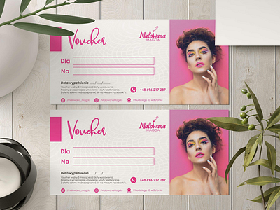 Vouchers // Malowana Magda design giftcard minimal pink print printing project voucher