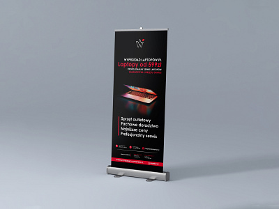 RollUp // Wyprzedaż-Laptopów.pl // Project & View black branding business design minimal print printing project red rollup rollup banner