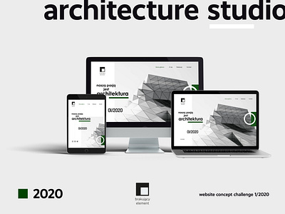 Brakujący Element Studio // New Year Challenge - Website Concept architect architecture design grid grid design grid layout header minimal project slider typography website