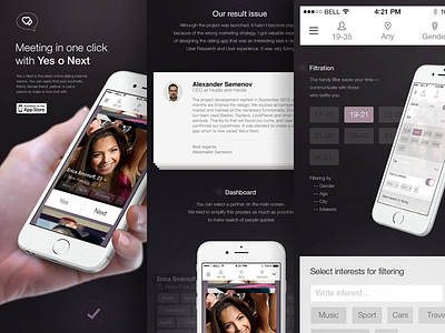 Yes o Next – Presentation for Behance app flat interfaces ios ios7 meeting ui ux