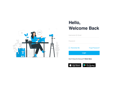 Login/Signup Screen For Web account appstore dailyui figma login login page login ui playstore register sign in signin signup ui ux uidesign web design website website design