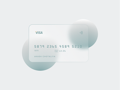 Glass Credit Card bank card blurred background card design cards ui credit card credit cards creditcard dailyui debit card figma finance financial glass card glass effect home ui card ui cards ui design uiux visa card