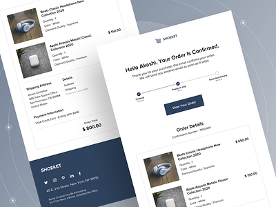 E-Commerce Email Design agency dailyui ecommerce ecommerce app ecommerce design email email marketing email receipt email template email ui figma home order socialmedia template ui design uiux uiux design website website design