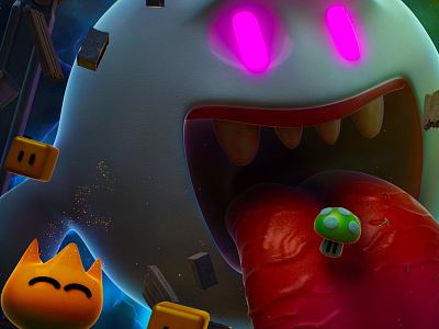 King Boo detail 3d adventure ghost supermario