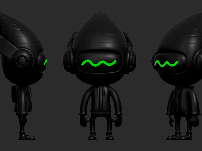 Ninja 3d blender characters illustration ninja robot toy