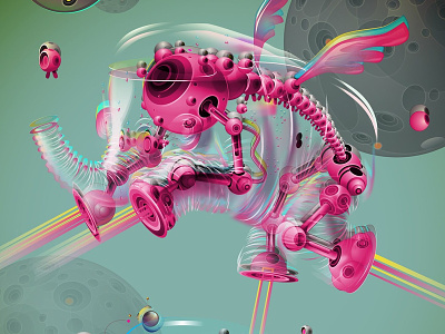 Elephant affinitydesigner characters elephant illustration robot vector vector art