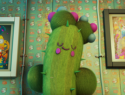 cactus 3d adventure art blender characters cute cycles illustration toy