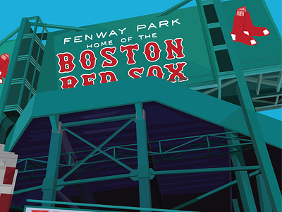 Fenway Park boston design fenway park illustration illustrator mlb redsox sports