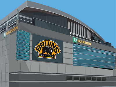 TD Garden boston bruins design illustration illustrator nhl sports