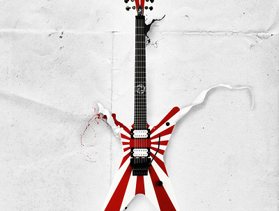 Guitar Paint Splatter design photoshop