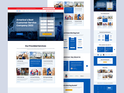 Moving Company Landing Page moving company ui landing page ui