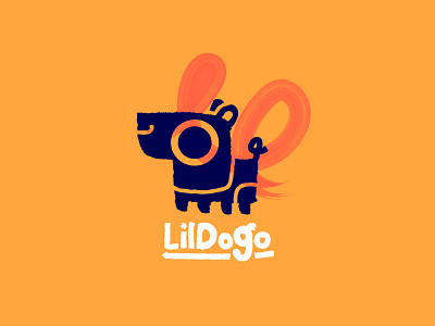 LilDogo animal badge branding design dog drawing graphic design icon illustration logo pet playful simple unique vector youth