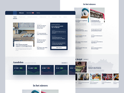 News website UI - redesign of De Tijd