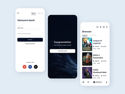 live streaming APP design figma ui