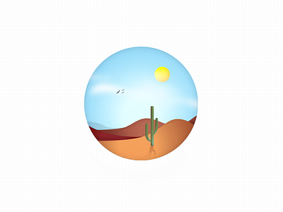 Rebound landscape desert illustration sky sun