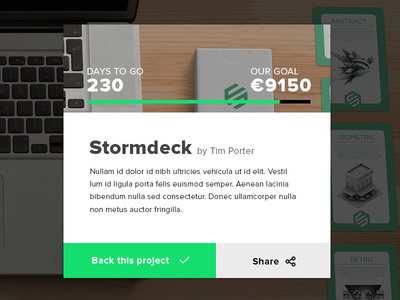 Rebound Crowdfunding Card
