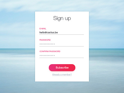 Daily UI #001 - Sign Up