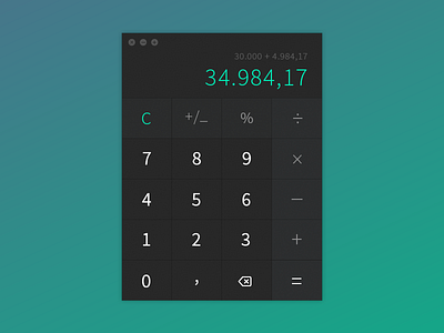 Daily UI #004 - Calculator