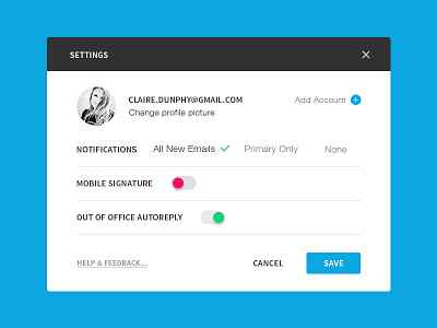 Daily UI #007 Settings