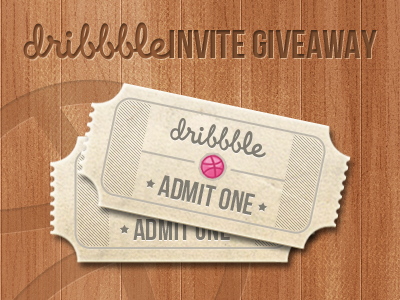Two invites for grabs! admit one dribble giveaway invites texture ticket wood